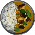 Chicken Meatballs Yellow Curry
